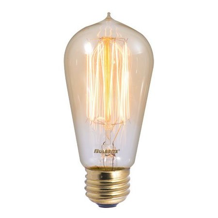 BULBRITE 60-Watt ST18 Incandescent Light Bulb Medium Base (E26) Antique Nostalgic Thread 2200K, 4PK 861231